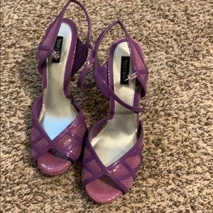 White House Black Market purple high heels